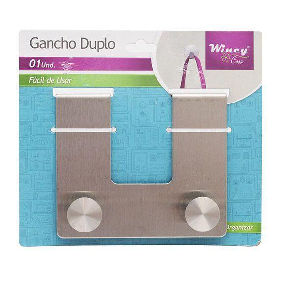 Gancho De Inox Para Porta Com Duplo Cabide - Wincy Imagem de Gancho De Inox Para Porta Com Duplo Cabide