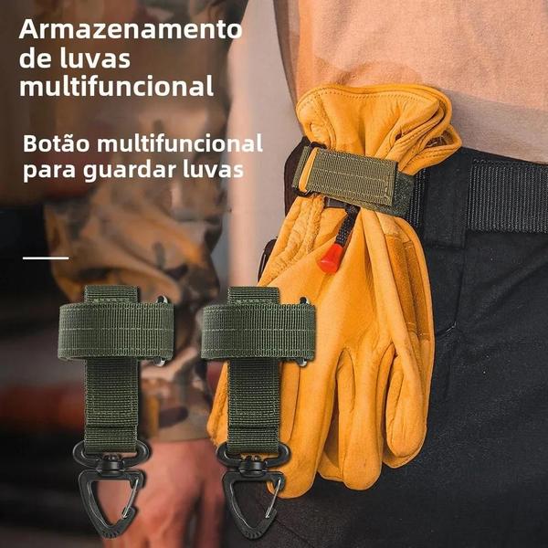 Imagem de Gancho De Luva Tático Multiuso Estilo Militar Corda De Escalada Ao Ar Livre Fivela De Armazenamento