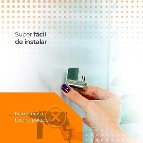 Imagem de Gancho de metal inox quadrado comfortdoor