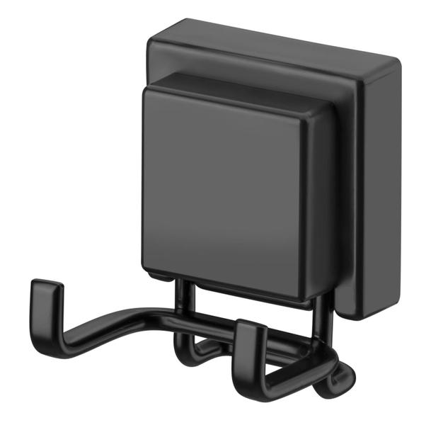 Gancho de parede cabide banheiro ventosa preto fosco Future 8055PT Imagem de Gancho de parede cabide banheiro ventosa preto fosco Future 8055PT