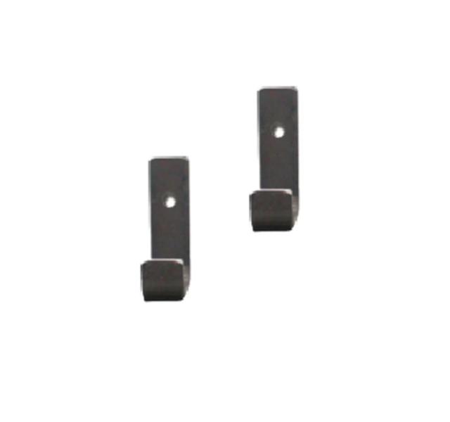 Gancho De Parede De Ferro Estilo Industrial 4x7cm Preto 2pçs - WoodandSteel Imagem de Gancho De Parede De Ferro Estilo Industrial 4x7cm Preto 2pçs