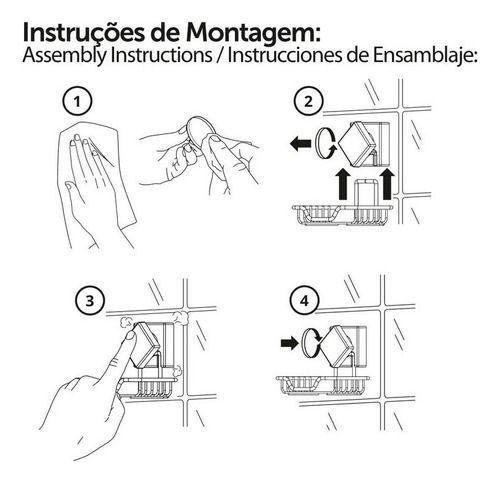 Imagem de Gancho Duplo Multiuso Com Ventosa Preto Fosco Future