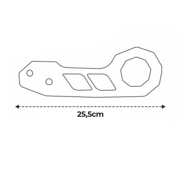 Imagem de Gancho Engate Traseiro Tow Hook Alumínio Universal Prata