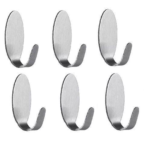 Gancho Organizador Cozinha Multiuso Autoadesivo Inox Até 1kg - Wincy Imagem de Gancho Organizador Cozinha Multiuso Autoadesivo Inox Até 1kg