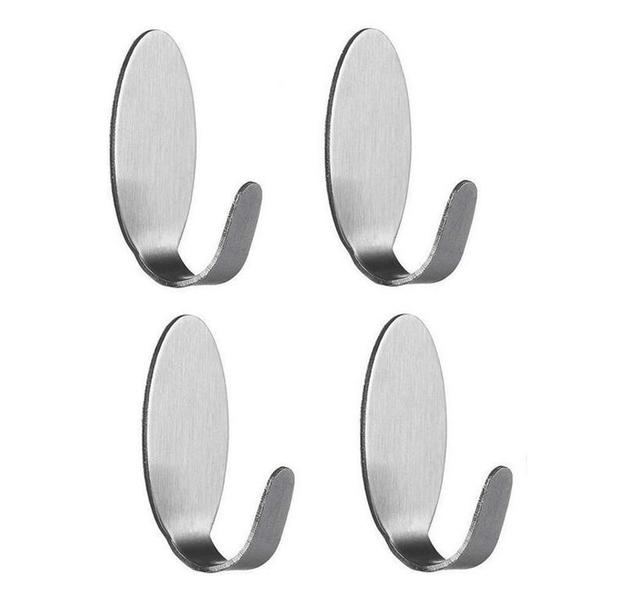 Gancho Organizador Cozinha Multiuso Autoadesivo Inox Até 1kg - Wincy Imagem de Gancho Organizador Cozinha Multiuso Autoadesivo Inox Até 1kg