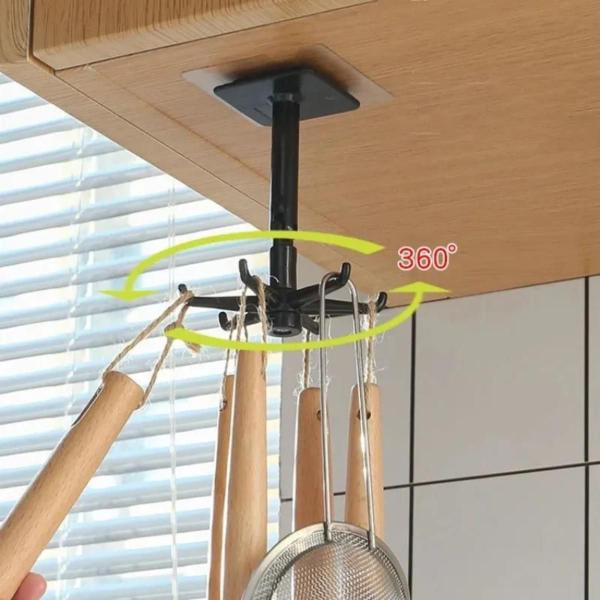 Imagem de Gancho Organizador Porta Utensílio De Cozinha Rotativo