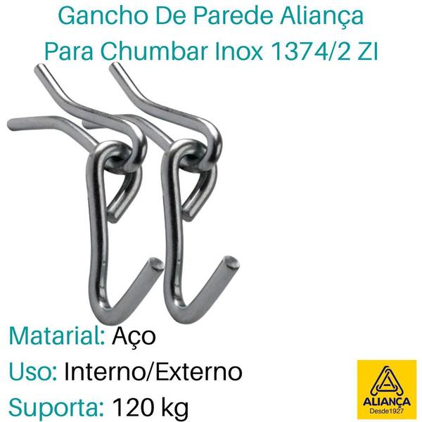 Gancho Para Pendurar Rede Aliança De Chumbar Embutir Parede Armador De Descanso 1374/2 ZI Imagem de Gancho Para Pendurar Rede Aliança De Chumbar Embutir Parede Armador De Descanso 1374/2 ZI