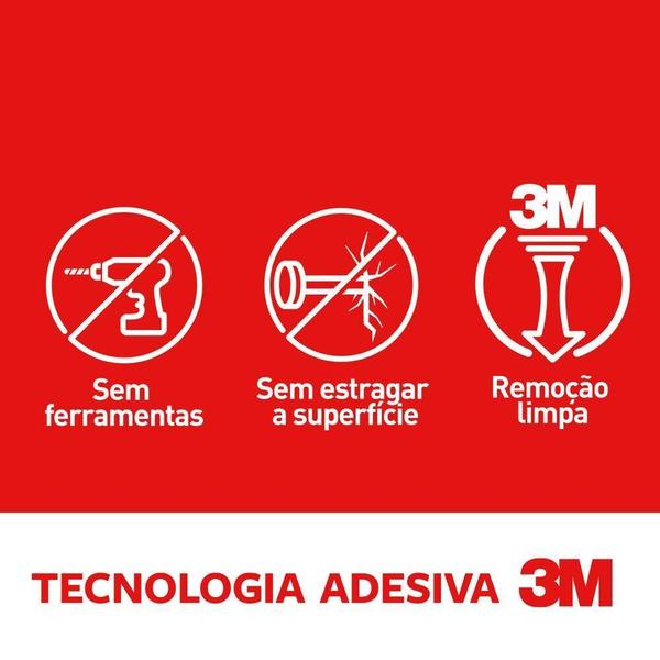 Imagem de Gancho PVC Adesivo Command Utensílios Médio 3M 2 Peças