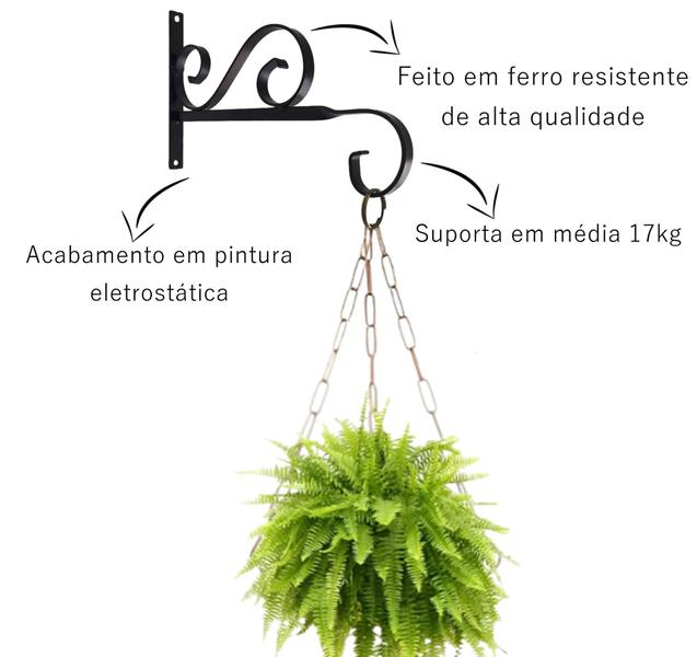 Imagem de Gancho Rústico Para Vaso De Planta Flor Parede Arara