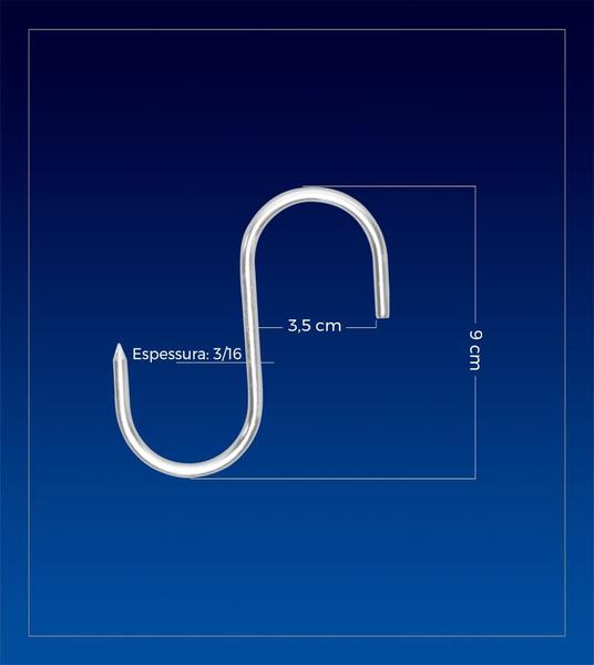 Imagem de Gancho s.1c - inox p/ carnes dúzia