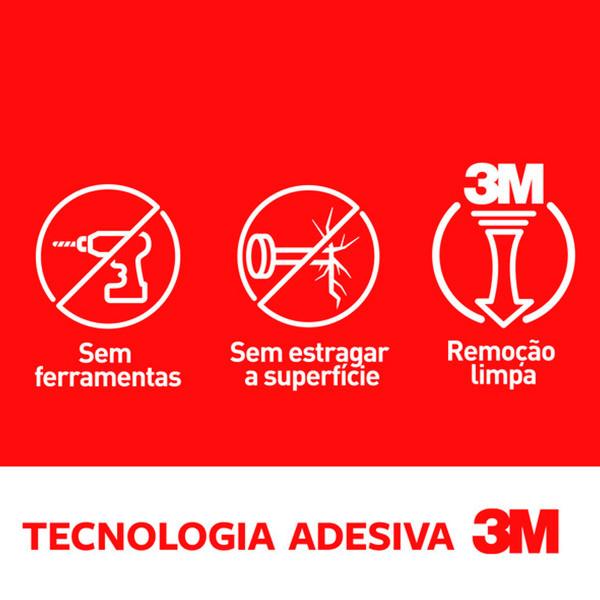 Imagem de Gancho Suporte Grande Adesivo Command 3m Suporta Até 2,3kg