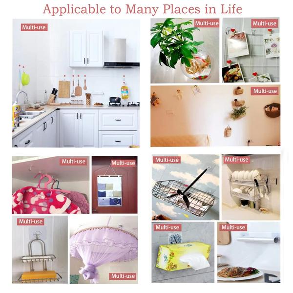 Ganchos adesivos DDMY transparentes reutilizáveis 6 kg à prova d'água 24P Imagem de Ganchos adesivos DDMY transparentes reutilizáveis 6 kg à prova d'água 24P