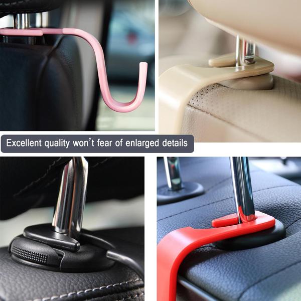 Imagem de Ganchos de encosto de cabeça para carro Amooca Universal Organizer Hanger (rosa)