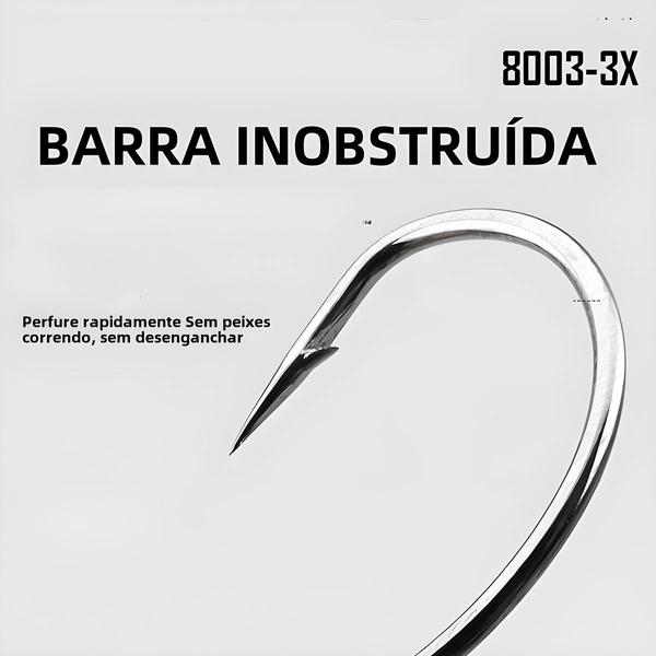 Imagem de Ganchos De Pesca Farpados De Aço De Alto Carbono 3-3/0 Tamanhos 20 50 Peças Ganchos De Minhoca De