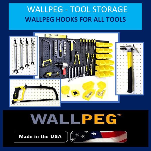 Imagem de Ganchos Pegboard WallPeg AM 114 B, pacote com 100 unidades Locking J Style