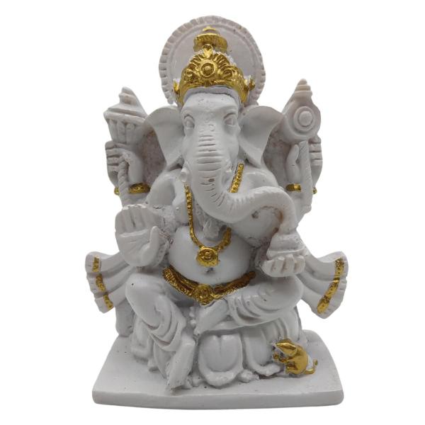 Ganesha 11x7cm - Branco - Divine Moda Indiana Imagem de Ganesha 11x7cm - Branco