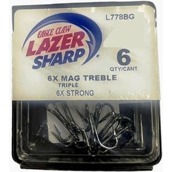 Imagem de Garatéia Anzol de Pesca Pescaria Eagle Claw Lazer Sharp L778BG-4 6X C/6un Tam 06