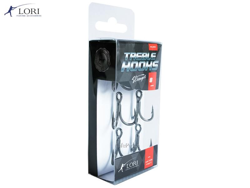 Imagem de Garateia Lori Treble Hooks 4X Black Nº 1/0 - 4 Peças