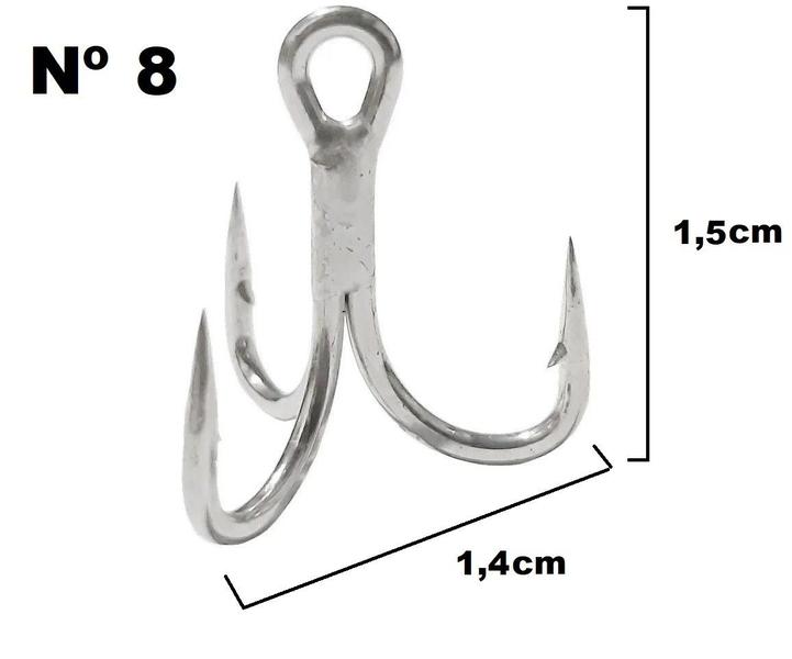 Imagem de Garateia Treble Hooks 4X Lori Nº 8 - 10 Peças