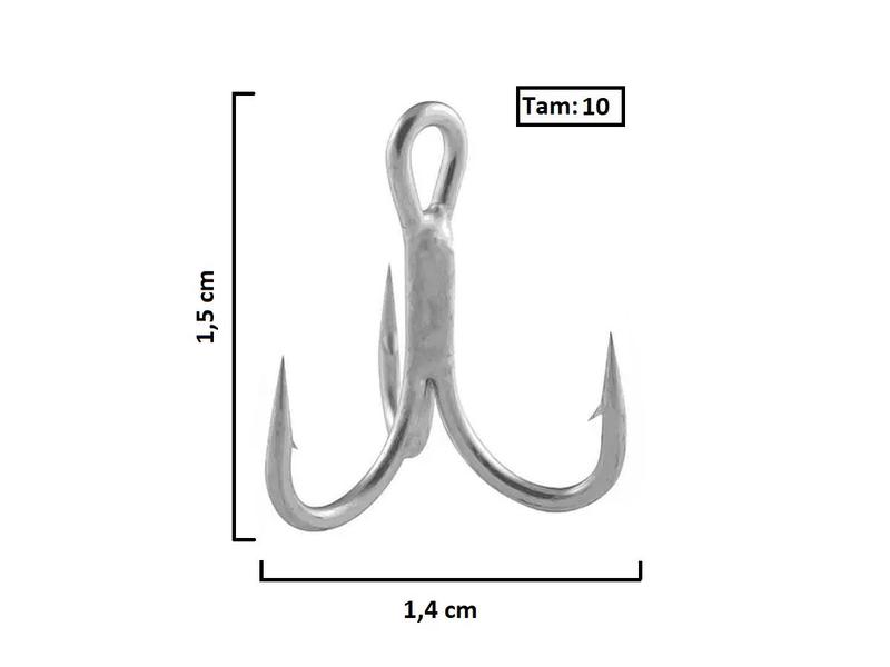 Imagem de Garateia Yara Fishing Hooks  N 10 - HD-66TN 6X - 8 Peças