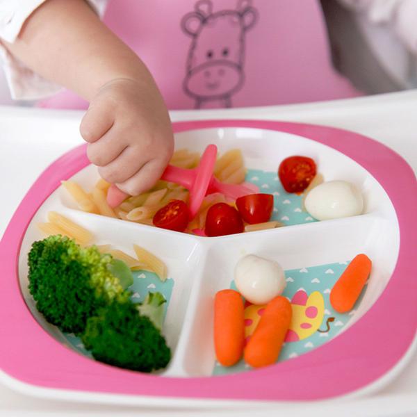 Imagem de Garfinho Infantil com Limitador para Frutas e Legumes Buba Colorido