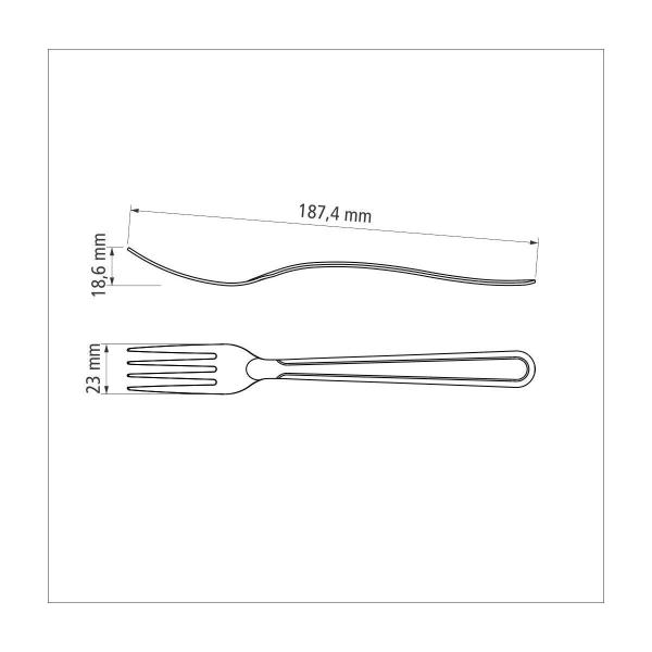 Imagem de Garfo de mesa Inox Buzios - Tramontina