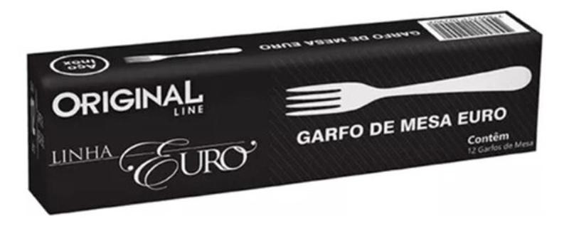 Imagem de Garfo De Mesa Inox Euro Com 12 Pçs Line