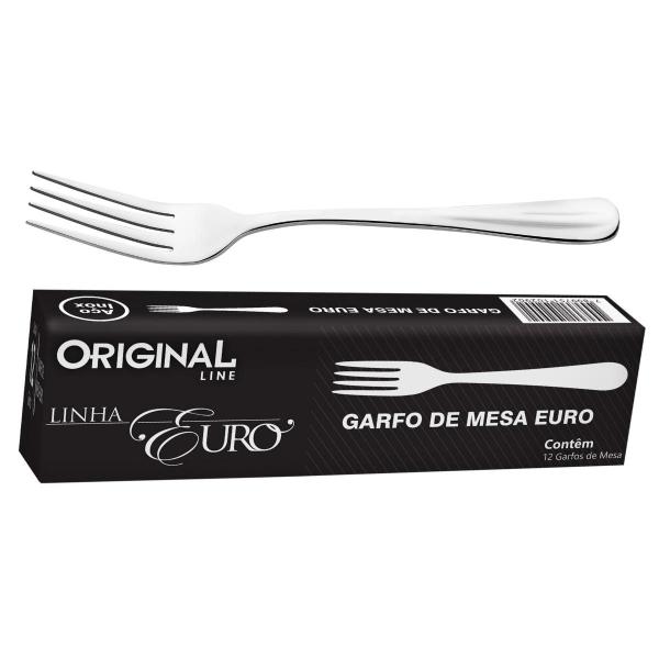 Imagem de Garfo de Mesa Inox Euro com 12 Pçs Original Line