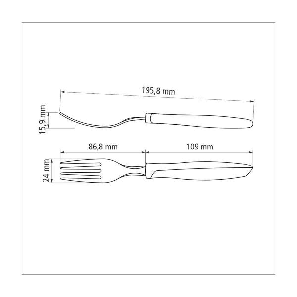 Imagem de Garfo de mesa Plenus 19 cm - Tramontina