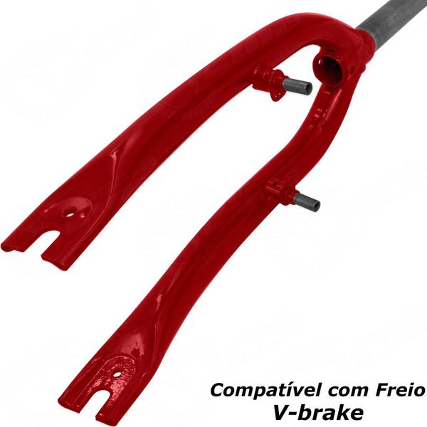 Imagem de Garfo para Bicicleta Aro 20 Freio V- Break Reforçado Aço Cores Espiha 21,1mm Bike Fem/ Masc Eixo 9mm