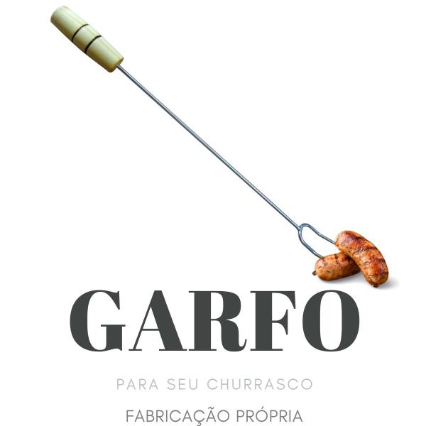 Imagem de Garfo Para Churrasco 59cm Com Cabo De Madeira