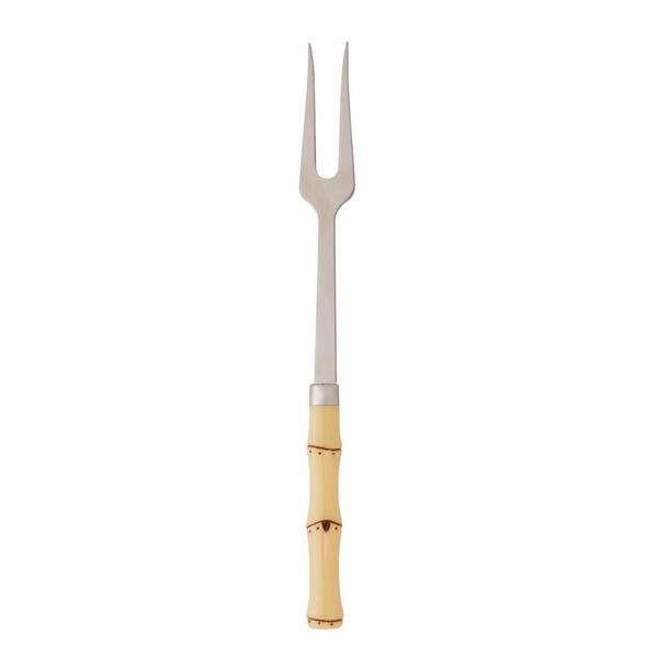 Imagem de Garfo para Churrasco de Aço Inox com Cabo em Plástico Bambu Natural 25,5cm