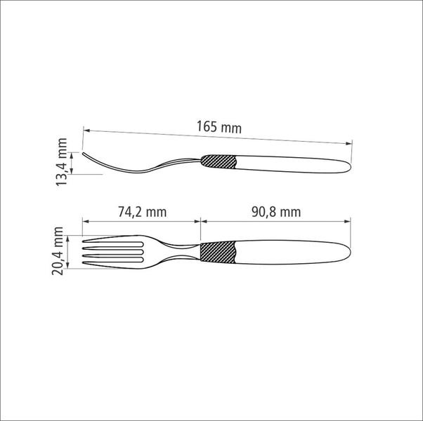 Imagem de Garfo para Sobremesa Tramontina Ipanema com Lâmina em Aço Inox e Cabo de Polipropileno Branco