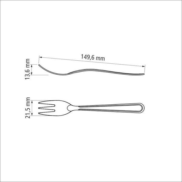 Imagem de Garfo para torta tramontina búzios em aço inox