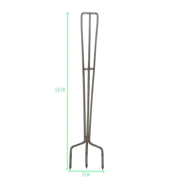 Imagem de Garfo Tridente Para Churrasco Inox 304 Grande 45Cm