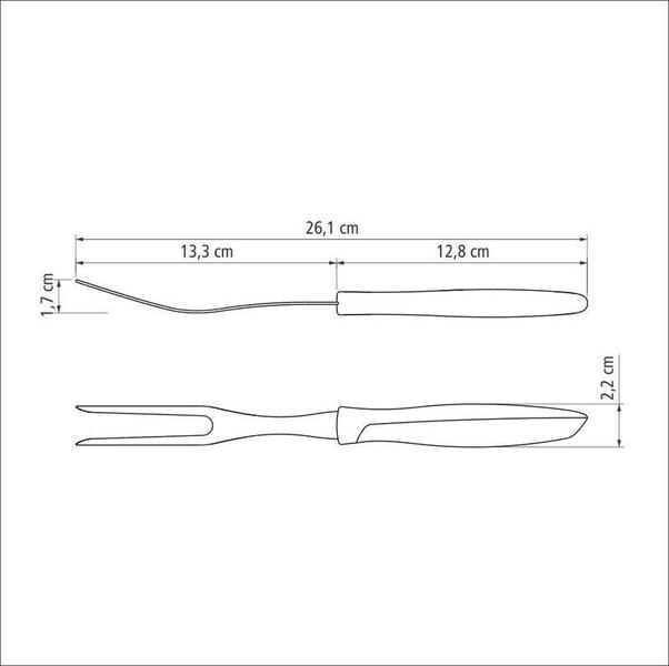 Imagem de Garfo trinchante plenus off white - lamina de aco inox e cabo de polipropileno