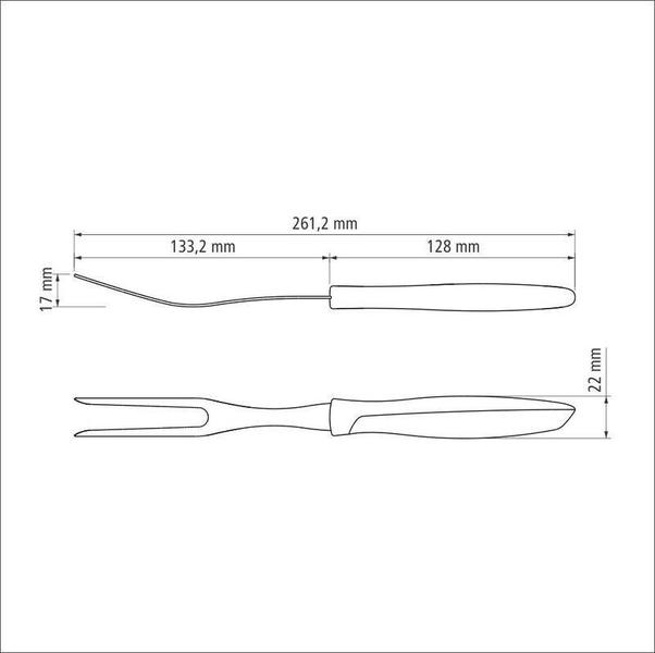 Imagem de Garfo trinchante plenus off white - lamina de aco inox e cabo de polipropileno