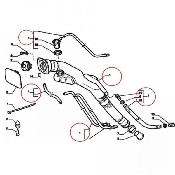 Imagem de Gargalo do Tanque Combustivel Nova Fiorino e Strada Original  Fiat 