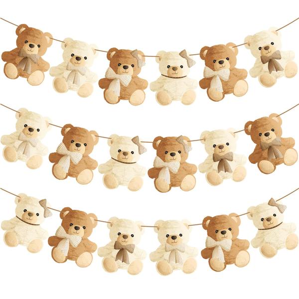 Imagem de Garland Decoration Teddy Bear Baby Shower Umoni, 2 unidades