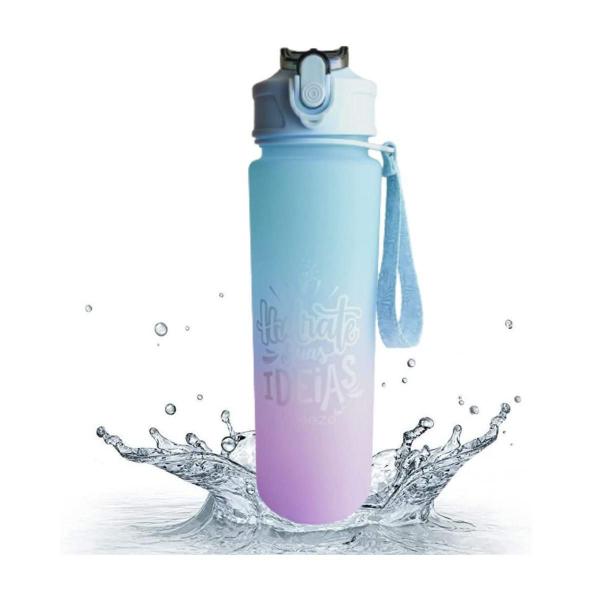 Garrafa Água Squeeze 750Ml Motivacional Academia Fitness Tie - Weeze Imagem de Garrafa Água Squeeze 750Ml Motivacional Academia Fitness Tie
