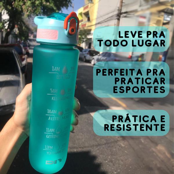 Imagem de Garrafa Água Squeeze Academia Escola Esporte 1L Bpa Free - Hydro Mate