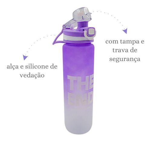 Imagem de Garrafa Água Squeeze Degradê Academia Escola Esporte 800ml Garrafa Degradê  