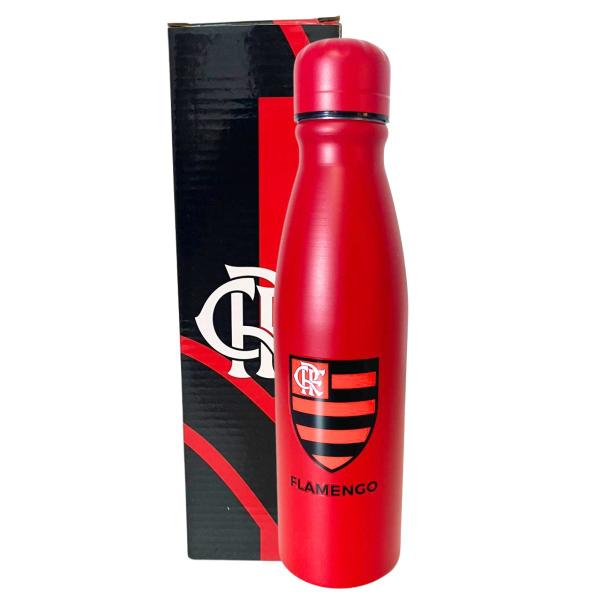 Imagem de Garrafa Aluminio 600 Ml Squeeze Oficial Flamengo Água Fria