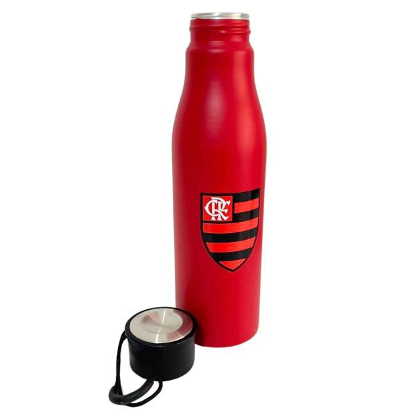 Imagem de Garrafa Aluminio Cordão 600 Ml Squeeze Oficial Flamengo