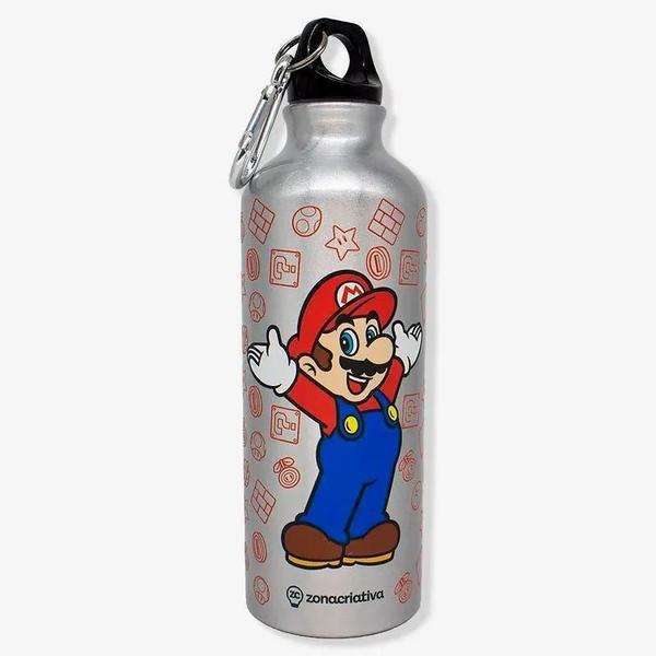 Imagem de Garrafa Alumínio Mosquetão 500Ml Super Mario 10073079