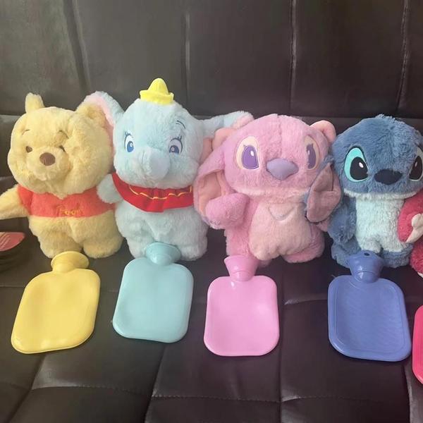 Imagem de Garrafa Aquecedora De Mãos De Pelúcia Da Disney Para Meninas Portátil Calor Lotso Stitch Pooh Dumbo