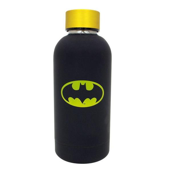 Imagem de Garrafa Batman Logo Térmica 400ML Metal Preta Oficial DC - Zona Criativa