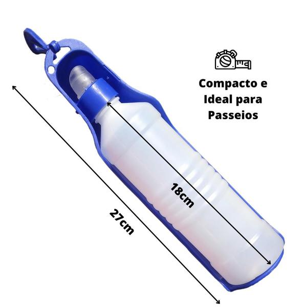 Imagem de Garrafa Bebedouro Pet de Água para Passeio Dobrável Portátil Grande 500ml Cães & Gatos