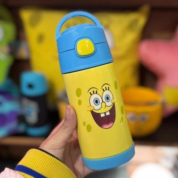 Imagem de Garrafa Click com canudo Bob Esponja licenciado