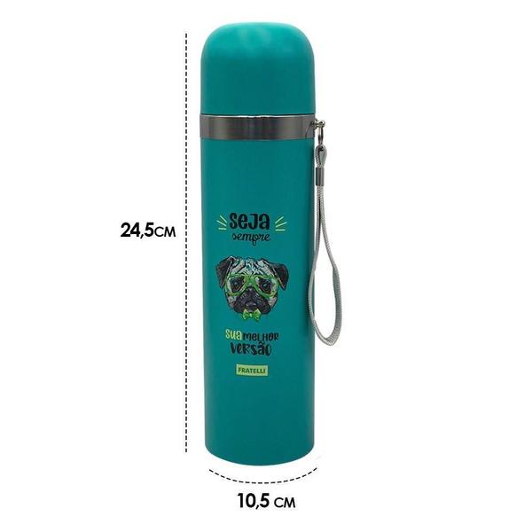 Imagem de Garrafa Color Estampa Pet Inox 480Ml - Verde